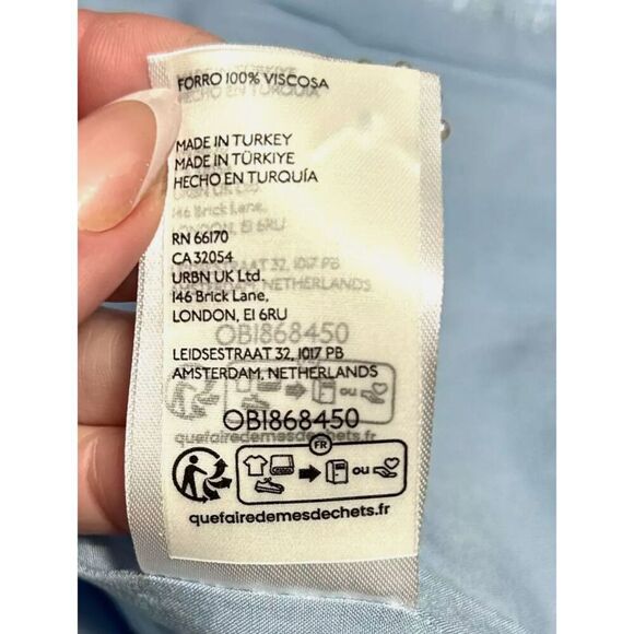 Maeve Anthropologie 2 Light Blue Tweed Sleeveless Mini Dress Blazer Parisian - Picture 6 of 7